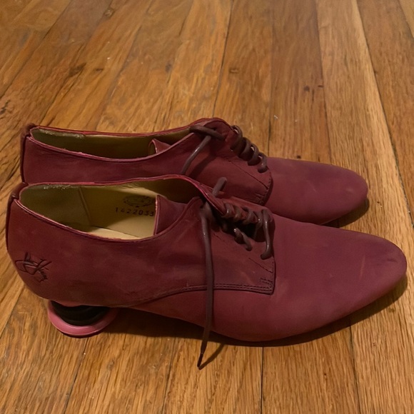 Vintage John Fluevog 1422023 burgundy kitten heel - Picture 5 of 10